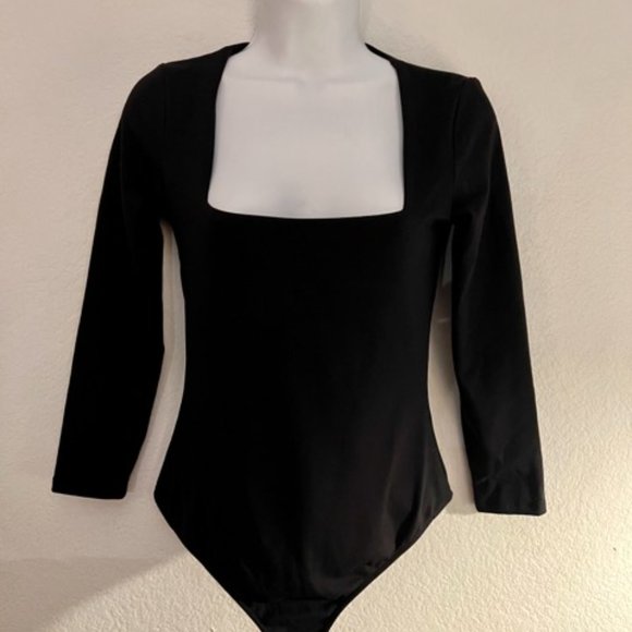 NWT Free People Truth Or Square Duo Bodysuit Small Black - Picture 2 of 9